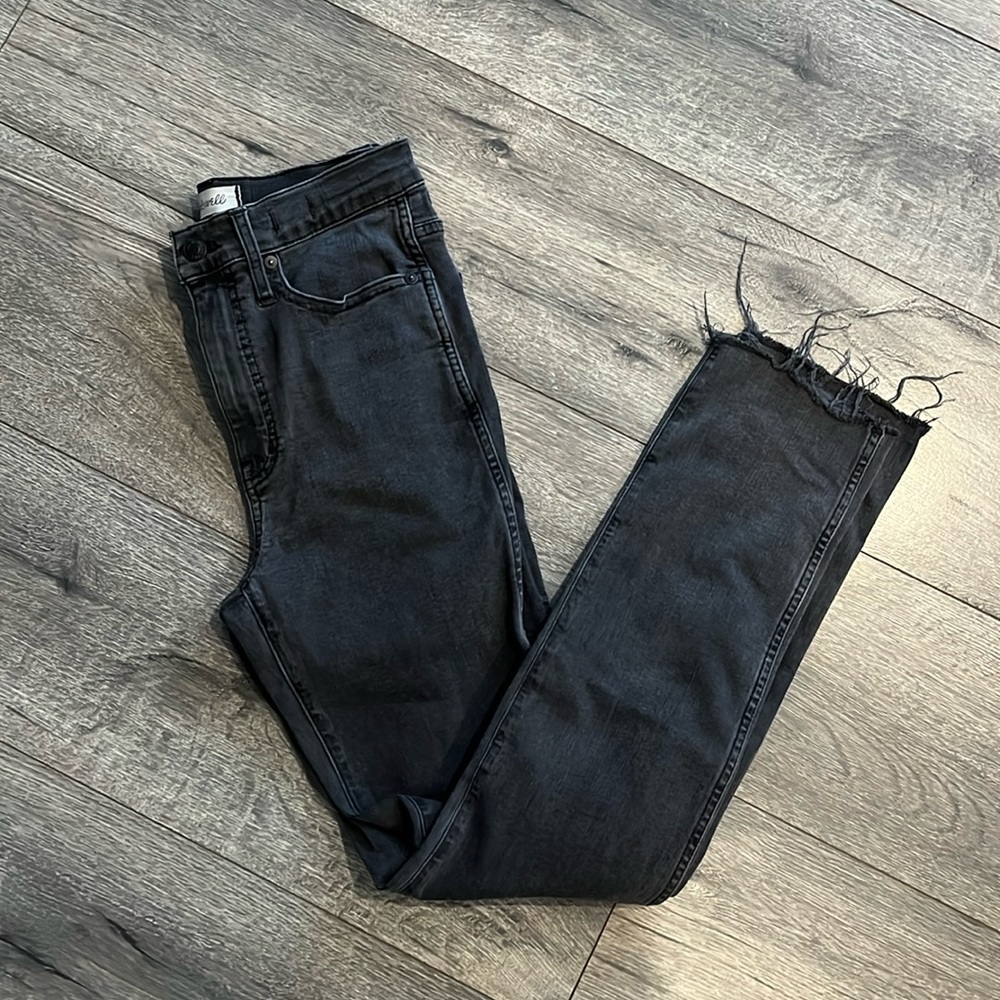 Madewell Stovepipe Jeans, Black, size 25T, GUC